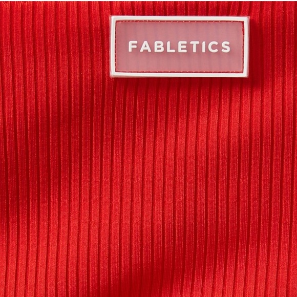 Fabletics Red Racerback Sports Bra Intimates - Picture 7 of 10